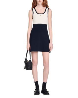 Two Tone Short Knit Dress