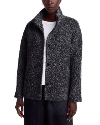 High Collar Alpaca Wool Blend Coat