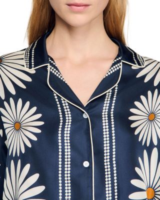 Floral Print Silk Shirt 