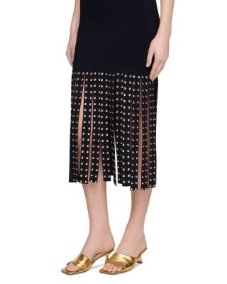 Fringed Knit Maxi Dress