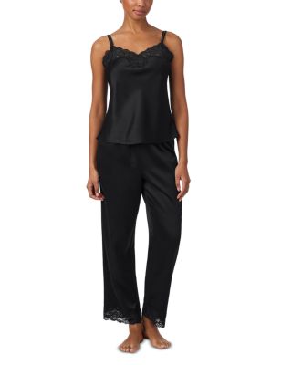 New Signature Satin Lace Cami Top & Ankle Pant Pajama Set