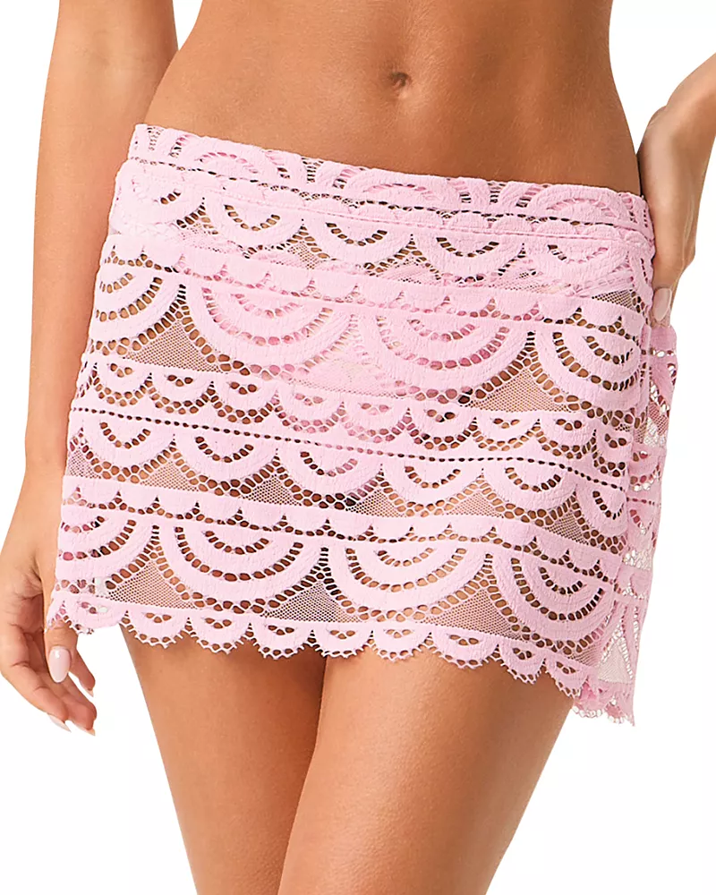 Pq Swim Maycee Lace Swim Cover Up Skirt