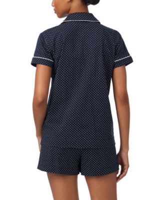 Short Sleeve Knit Boxer Pajama Set
