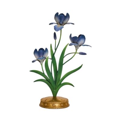 Meadow Walk Iris 14" Centerpiece Candelabra - Chambray