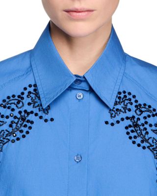 Embroidered Beaded Shirt