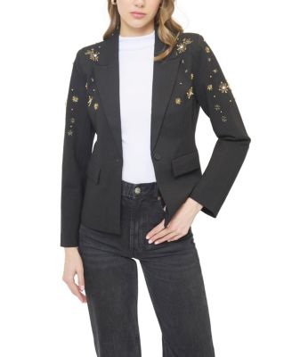 Women's Crystal Embellished Tuxedo Jacket