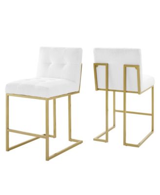  Privy Upholstered Fabric Counter Stool, Set of 2