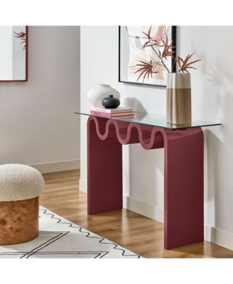  Ondine Glass Top 50" Console Table