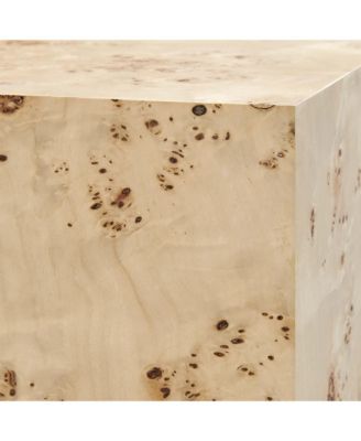  Cosmos 36" Square Burl Wood Coffee Table