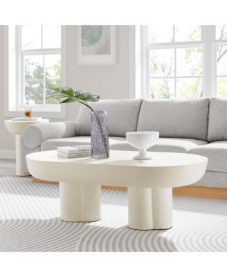  Caspian Oval Concrete Coffee Table