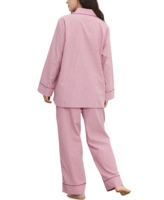  The Striped Cotton Classic Pajama Maternity Set