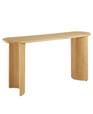  Aspect Oval Wood Entryway Console Table