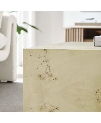  Cosmos 36" Square Burl Wood Coffee Table