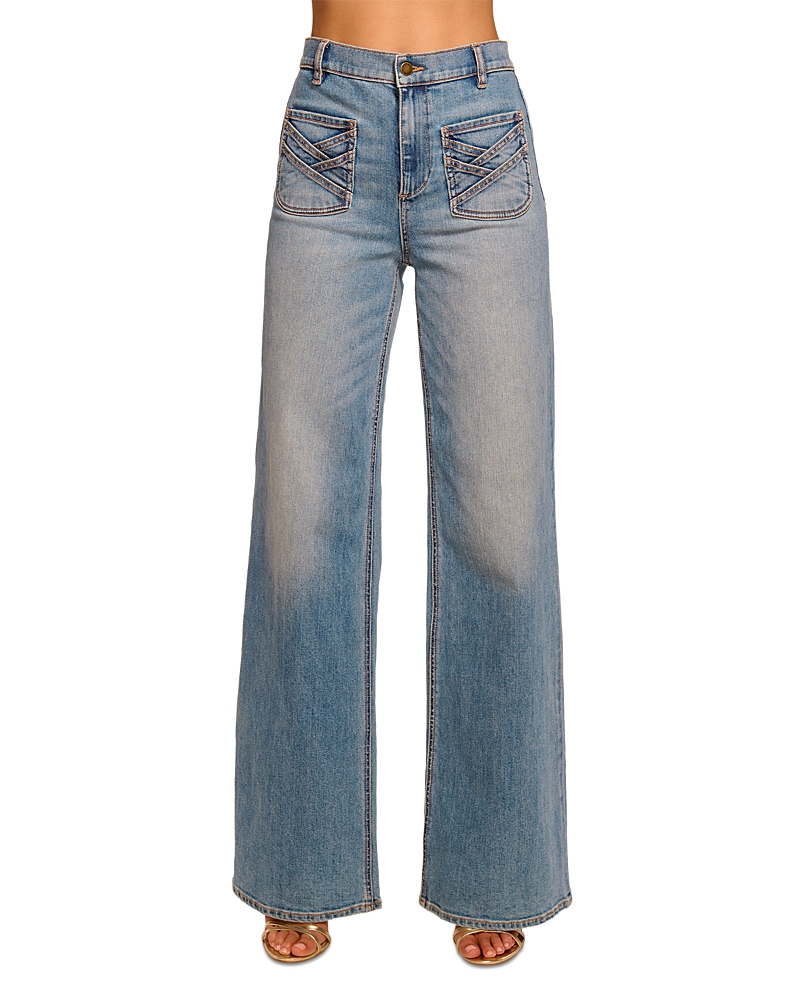 Ramy Brook Heidi High Rise Wide Leg Jeans in Light Wash