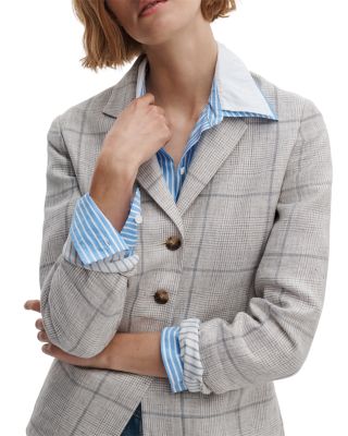Chappell Plaid Linen Blazer
