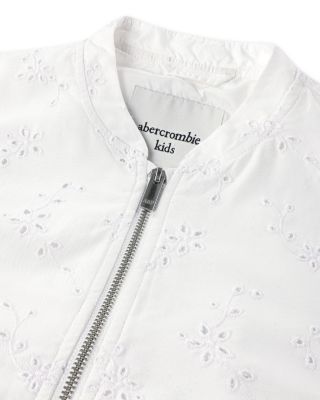 Girls' Eyelet Bomber Jacket - Big Kid