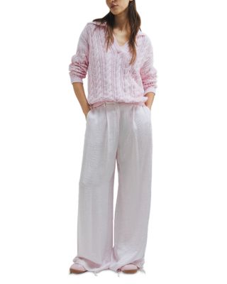 Elisir Cable Knit Polo Sweater