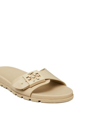 Women's Slip On Buckled Slide Sandals