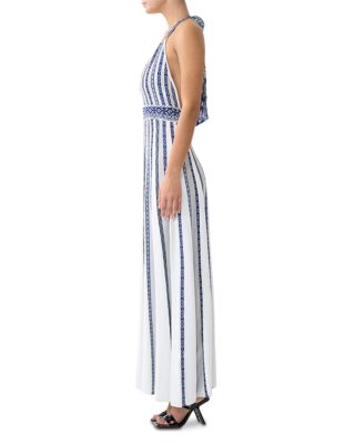 Halter Neck Knit Maxi Dress