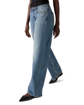 Low Loose Mid Rise Jeans in Rescued City