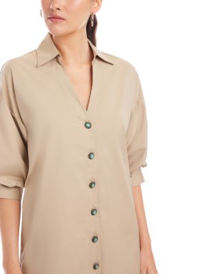 Phoebe Lantern Sleeve Shirtdress