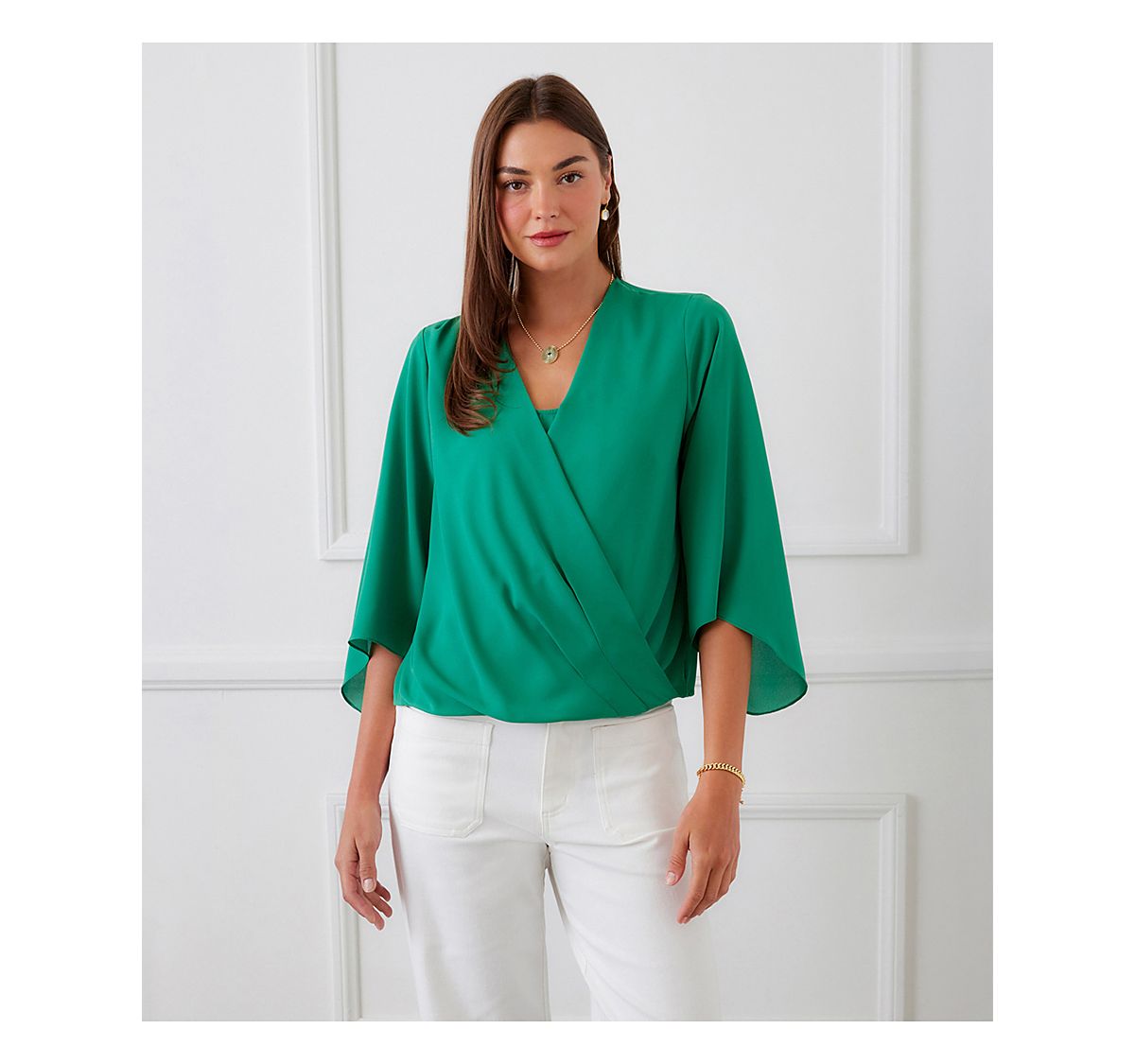 Karen Kane Drape Front Crossover Top