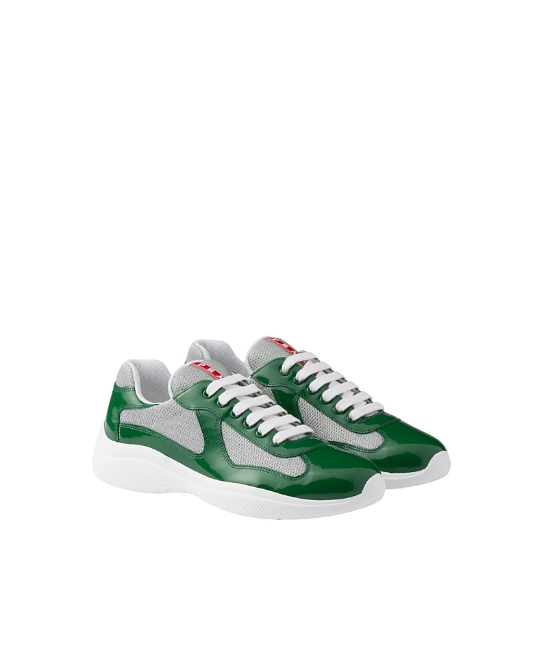 Prada Men's America's Cup Sneakers Patent Leather And Technical Fabric