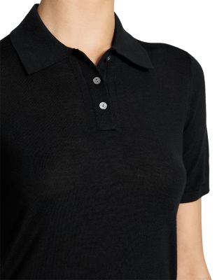 Merino Wool Short Sleeve Polo Sweater