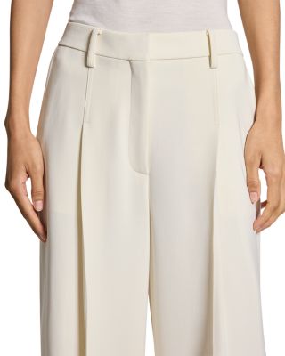 Wide Leg Pleated Trousers