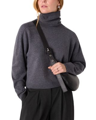 Sia Small Curved Black Leather Crossbody Bag