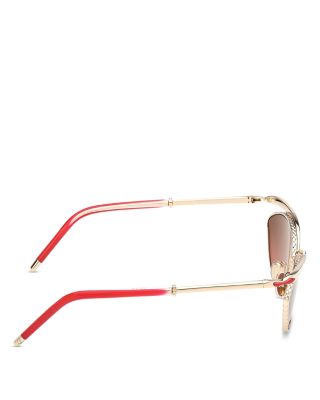 Geometric Metal Sunglasses, 56mm