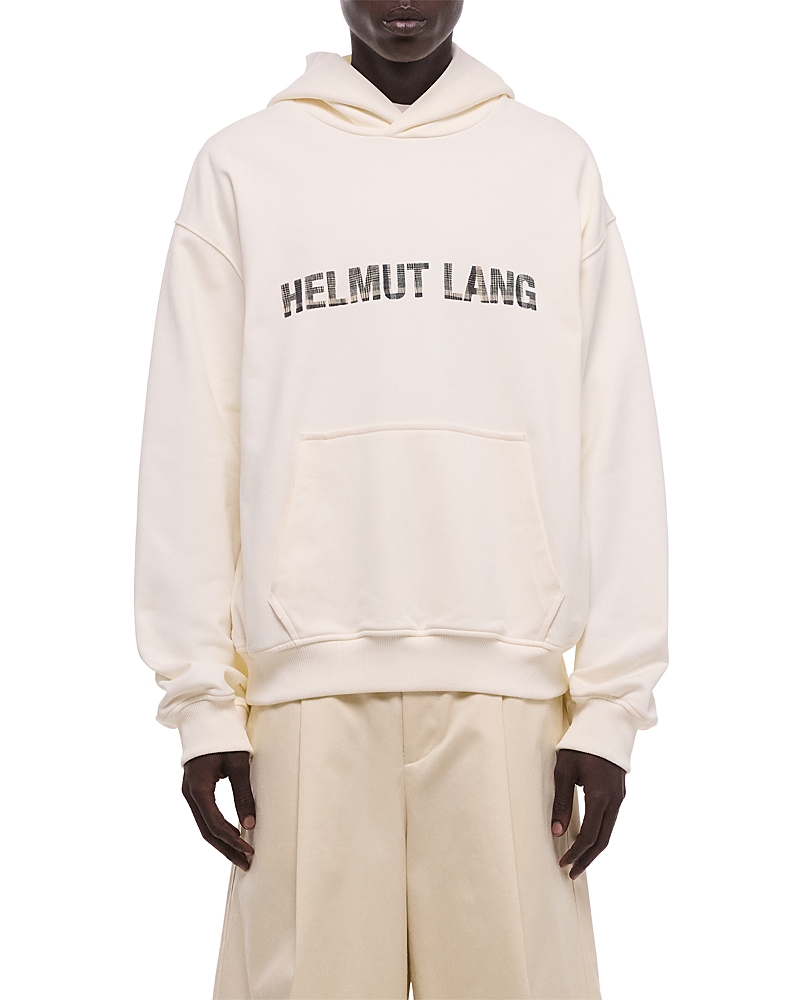 Helmut Lang Plaid Check Logo Hoodie