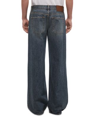 Relaxed Fit Distressed Jeans in Tinted Vintage Blue