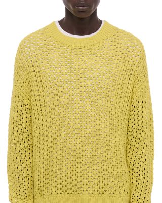 Open Stitch Crewneck Sweater