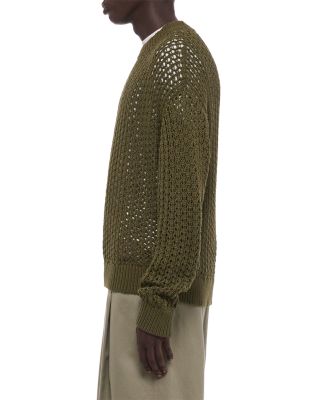 Open Stitch Crewneck Sweater