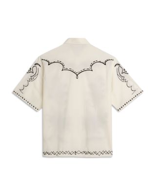 Embroidered Seersucker Shirt