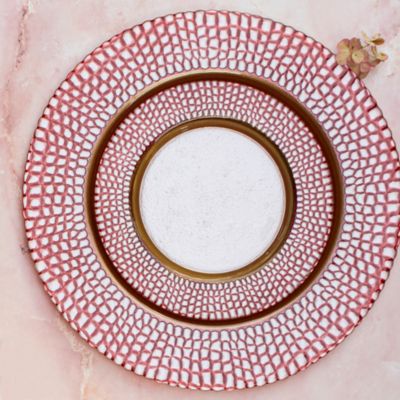 Pelli Glass Pink Salad Plate