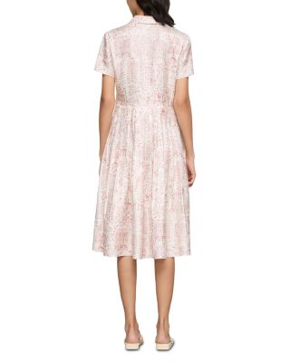 Pleated Silk Shirtdress