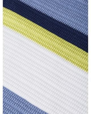 Structured Striped Knitted Polo Shirt