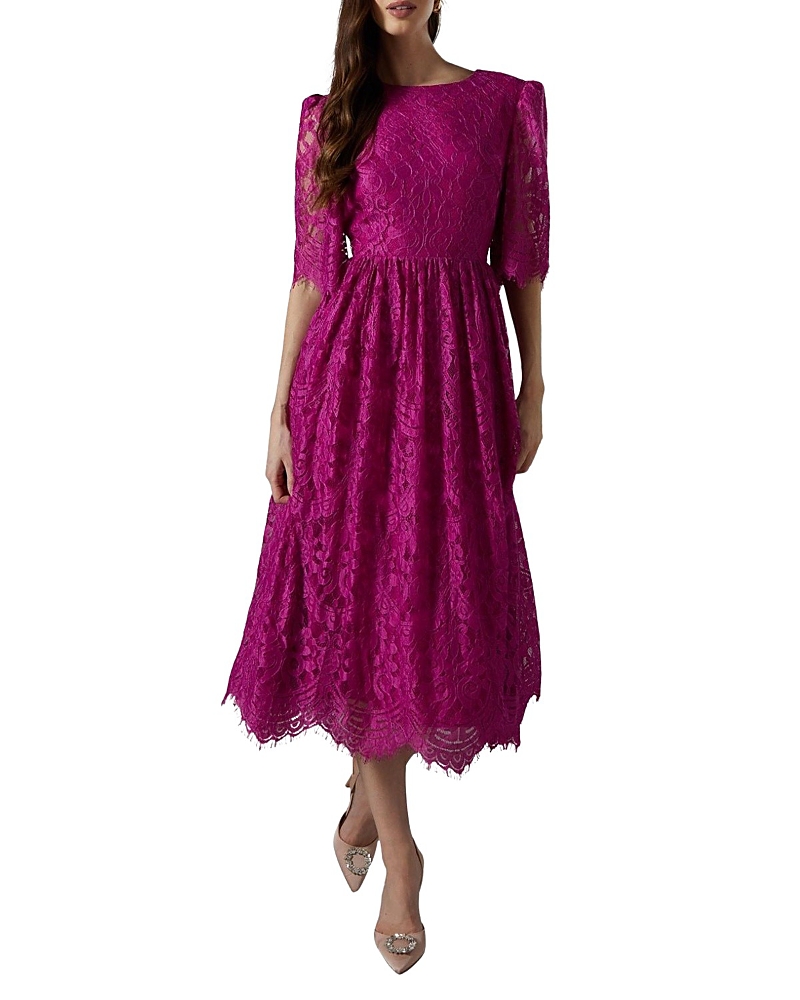 Coast Lace Short Sleeve Midi Dress