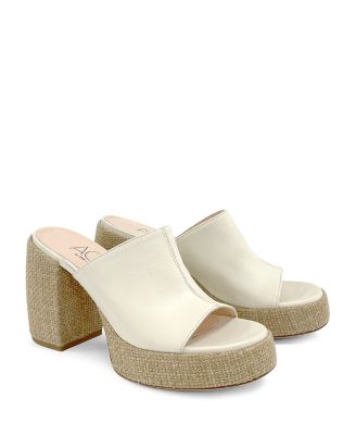 Women's Leather Slide Sandals