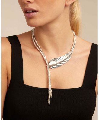  Feather Drop Necklace