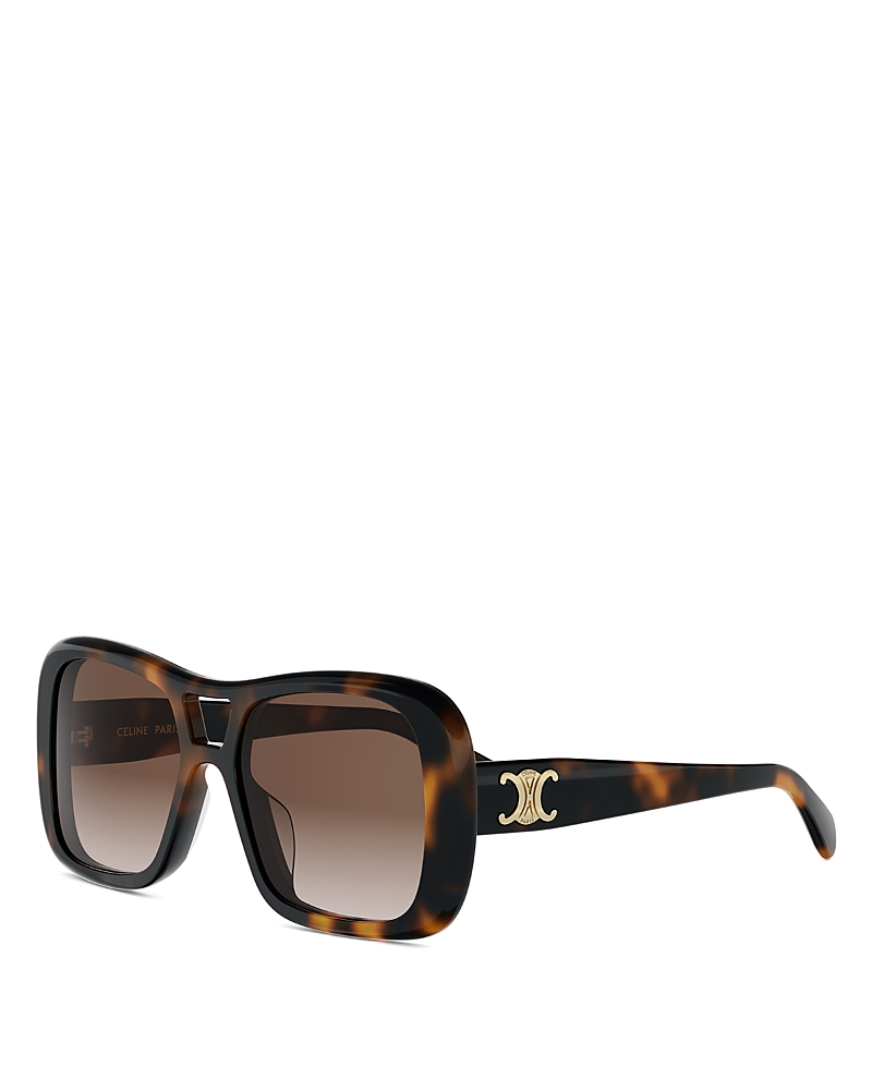 Celine Triomphe Pilot Sunglasses, 55mm