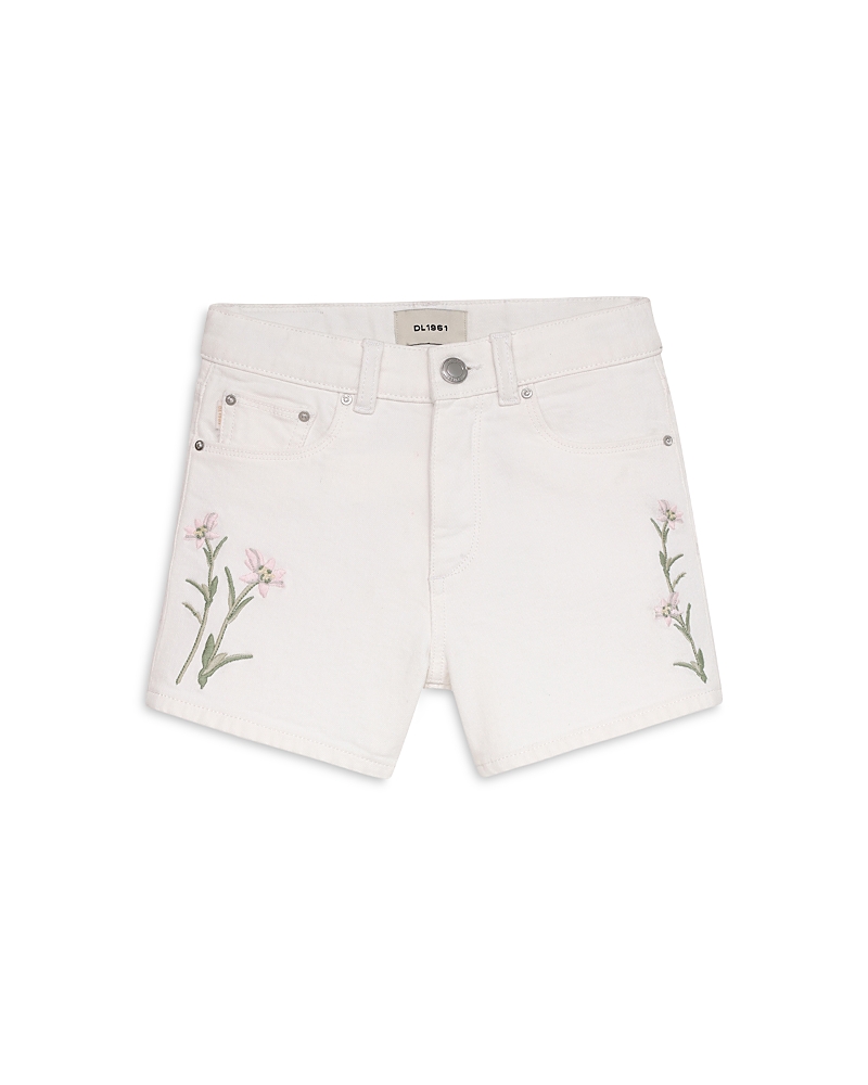 DL1961 Girls' Lucy Embroidered Floral Shorts - Big Kid