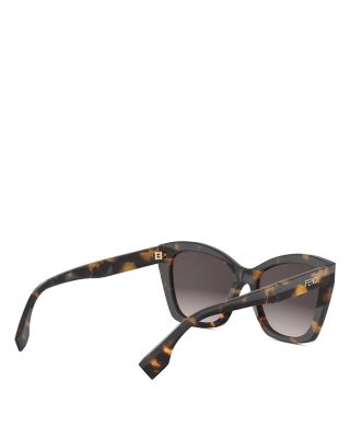 Lettering Cat Eye Sunglasses, 55mm