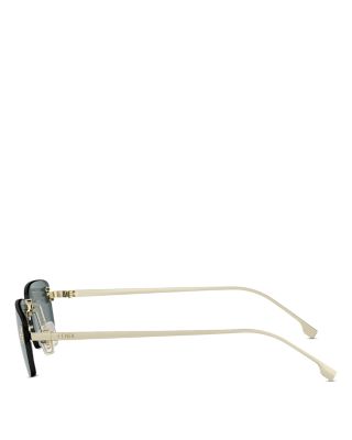 Fendi First Crystal Rectangular Sunglasses, 54mm