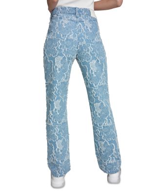 High Rise Straight Jeans in Sky Blue