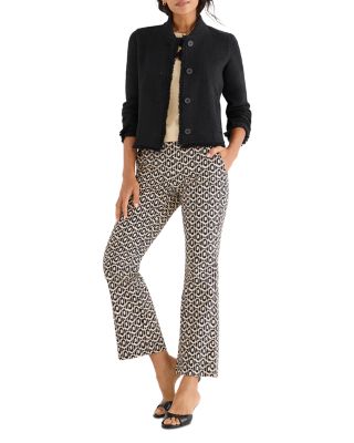 Fringe Mix Knit Bomber Jacket