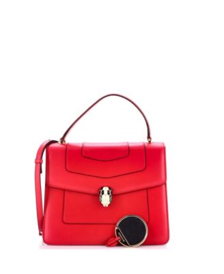  Medium Serpenti Forever Top Handle Bag Leather