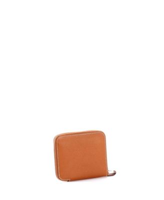 Compact Zipengo Chaine d'Ancre Card Holder Leather
